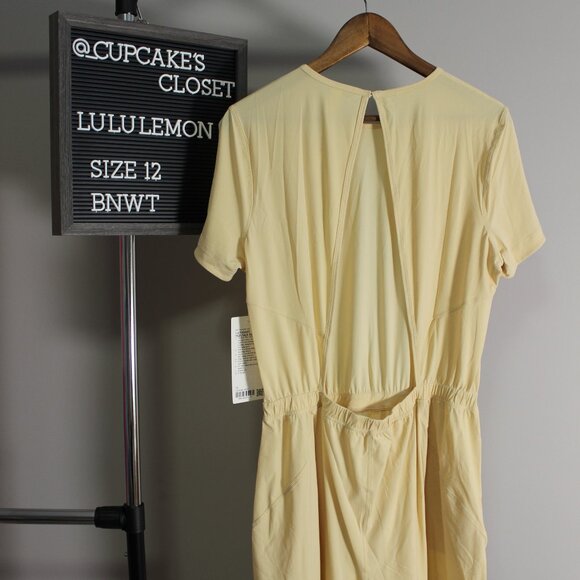 Lululemon | NWT | Lightweight High-Neck Romper | Prosecco | Size 12 - Picture 2 of 8